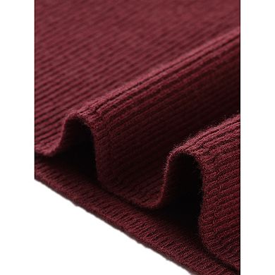 Sweater Dress for Women's V Neck Long Sleeve Ribbed Knit Midi Dresses