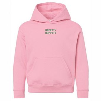 The Juniper Shop Embroidered Hippity Hoppity Stacked Youth Hoodie