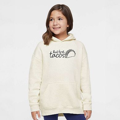 The Juniper Shop But First, Tacos Outline Youth Hoodie