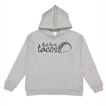 The Juniper Shop But First, Tacos Outline Youth Hoodie