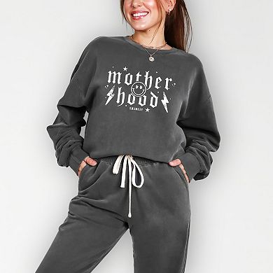 S.W.Smiley Mother Hood Distressed - Women's Lightweight Garment Dyed Sweatshirt