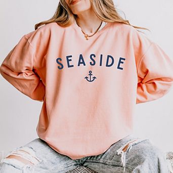 Simply Sage Market Seaside Anchor Lightweight Garment Dyed Sweatshirt