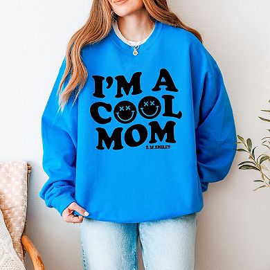 Simply Sage Market S.W.Smiley I'm A Cool Mom Smiley Face Sweatshirt