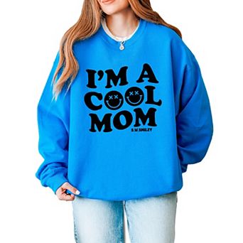 Simply Sage Market S.W.Smiley I'm A Cool Mom Smiley Face Sweatshirt