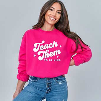 Simply Sage Market Teach Them To Be Kind Retro Sweatshirt