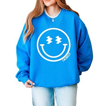 Simply Sage Market S.W.Smiley Lightning Bolt Smiley Face Sweatshirt