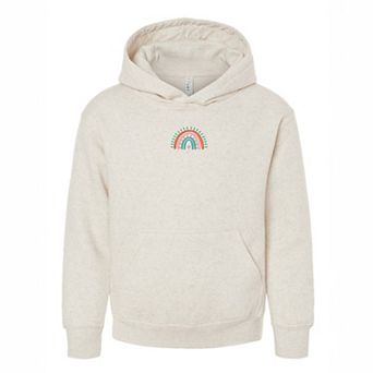 The Juniper Shop Embroidered Rainbow Heart Youth Hoodie