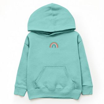 The Juniper Shop Embroidered Rainbow Heart Youth Hoodie