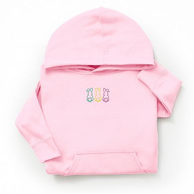 The Juniper Shop Embroidered Easter Bunny Outline Youth Hoodie