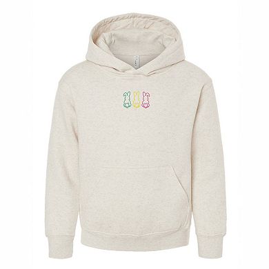 The Juniper Shop Embroidered Easter Bunny Outline Youth Hoodie