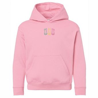 The Juniper Shop Embroidered Easter Bunny Outline Youth Hoodie