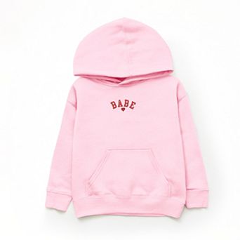 The Juniper Shop Embroidered Babe Heart Youth Hoodie