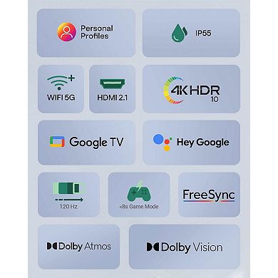 Gaming Series Outdoor TV 3840*2160 UHD 120Hz Weatherproof Dolby Atmos