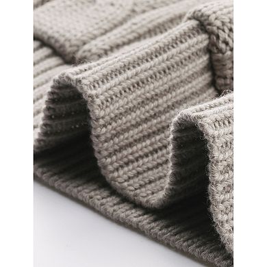 Jess by Meiko Women's Oversized Cable Knit Hooded Sweater