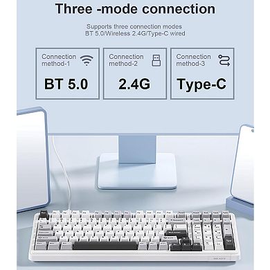 AULA F99 Pro Tri-Mode Keyboard, Hot-Swap, RGB, 8000mAh Battery
