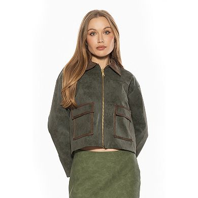 Women's ALEXIA ADMOR Front Zip Utility Jacket