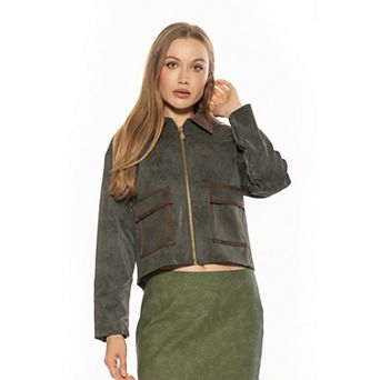Women's ALEXIA ADMOR Front Zip Utility Jacket
