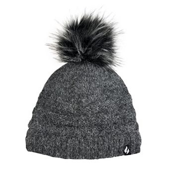Women's Heat Holders Heatweaver Lined Wool Blend Pom Pom Beanie