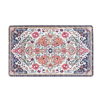 World Rug Gallery Bohemian Medallion Cushioned Anti-Fatigue Kitchen Mat