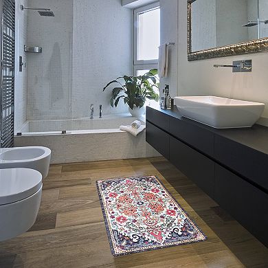 World Rug Gallery Bohemian Medallion Cushioned Anti-Fatigue Kitchen Mat