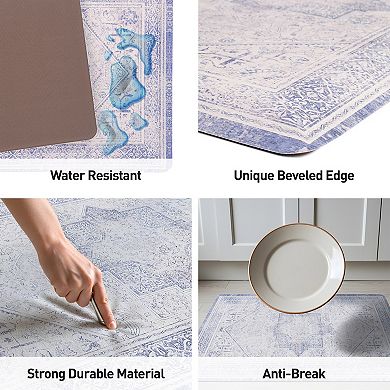World Rug Gallery Traditional Bohemian Cushioned Anti-Fatigue Kitchen Mat