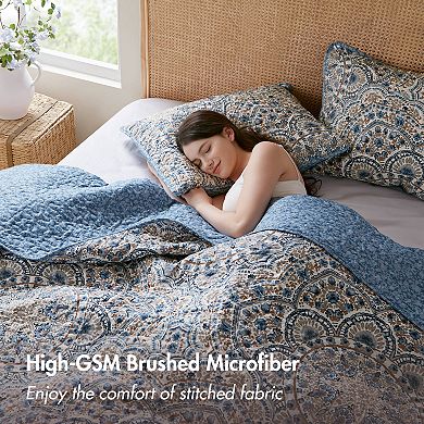 510 Design Valerie Boho Floral Reversible Quilt