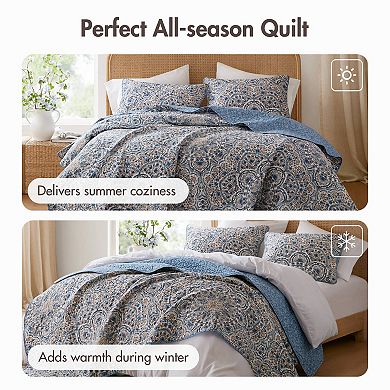 510 Design Valerie Boho Floral Reversible Quilt