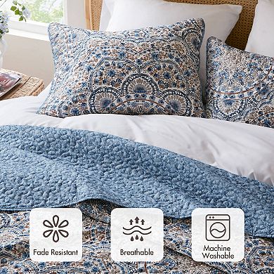 510 Design Valerie Boho Floral Reversible Quilt