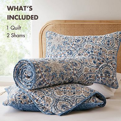 510 Design Valerie Boho Floral Reversible Quilt