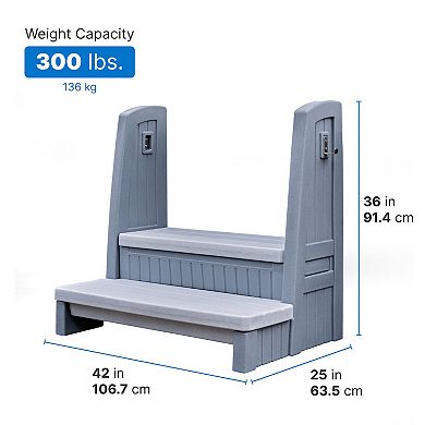 Step2 Hot Tub Storage Steps With Handrails