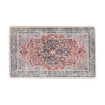 World Rug Gallery Transitional Medallion Cushioned Anti-Fatigue Kitchen Mat