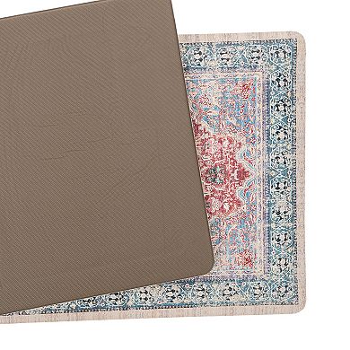 World Rug Gallery Transitional Medallion Cushioned Anti-Fatigue Kitchen Mat