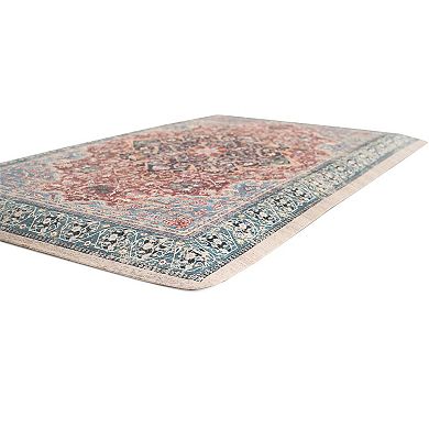 World Rug Gallery Transitional Medallion Cushioned Anti-Fatigue Kitchen Mat