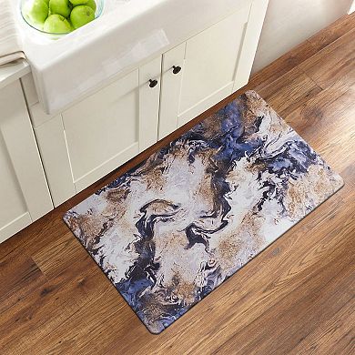World Rug Gallery Contemporary Abstract Cushioned Anti-Fatigue Kitchen Mat
