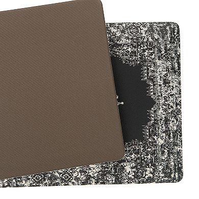 World Rug Gallery Distressed Medallion Cushioned Anti-Fatigue Kitchen Mat