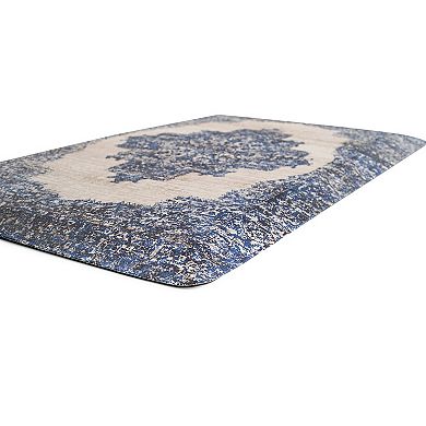 World Rug Gallery Distressed Medallion Cushioned Anti-Fatigue Kitchen Mat