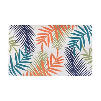 World Rug Gallery Floral Leaves Anti-Fatigue Kitchen Mat