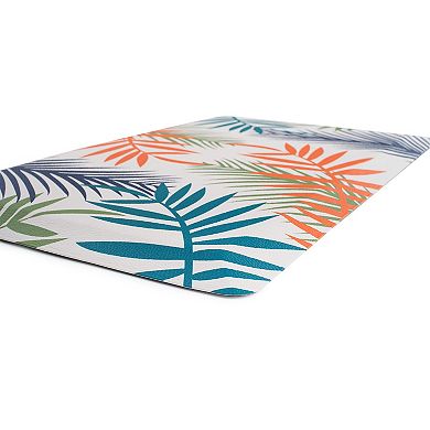 World Rug Gallery Floral Leaves Anti-Fatigue Kitchen Mat