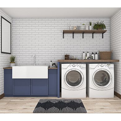 World Rug Gallery Bohemian Stripe Cushioned Anti-Fatigue Kitchen Mat