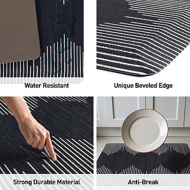 World Rug Gallery Bohemian Stripe Cushioned Anti-Fatigue Kitchen Mat