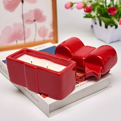 Celebrate Together™ Valentine's Day Cherry Blossom 5-oz. Ceramic Bow Candle