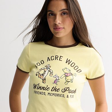 Juniors' Winnie the Pooh Graphic Baby Tees Matchback