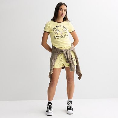 Juniors' Winnie the Pooh Graphic Baby Tees Matchback