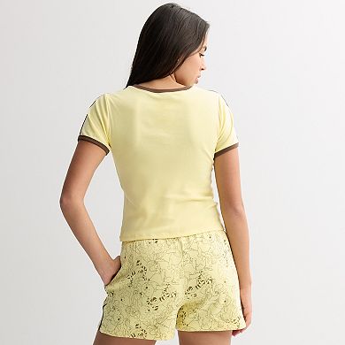 Juniors' Winnie the Pooh Graphic Baby Tees Matchback