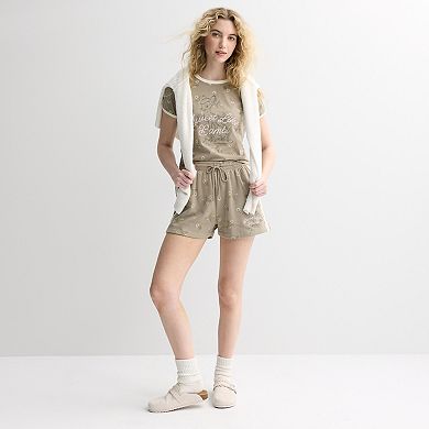 Juniors' Disney's Bambi Graphic Lounge Shorts