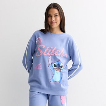Juniors' Disney's Stitch Graphic Fleece Pullover