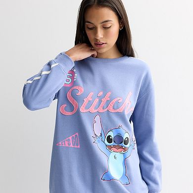Juniors' Disney's Stitch Graphic Fleece Pullover