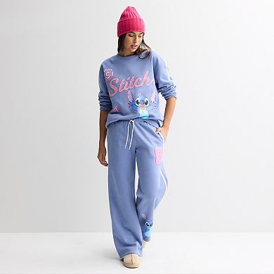Juniors' Disney's Stitch Graphic Fleece Pullover