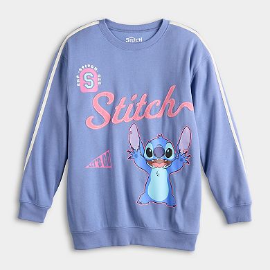 Juniors' Disney's Stitch Graphic Fleece Pullover