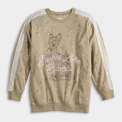 Juniors' Disney's Bambi Graphic Fleece Pullover